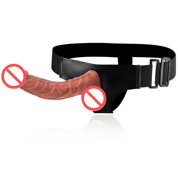 9.05 pollici realistico cinturino elastico sul dildo strap-on dildo giocattoli adulti del sesso per le coppie donne gay J1749
