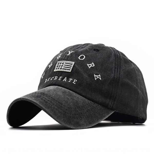 

season new made old washed cotton newyork embroidered baseball adjustable baseball cap sun sun hat sunshade hat, Blue;gray