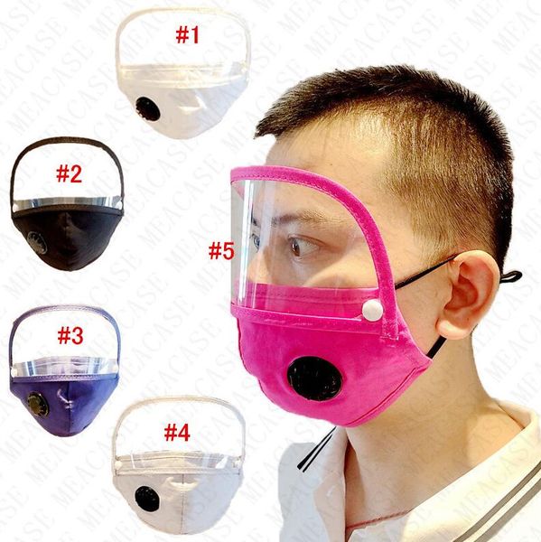 

women men detachable mask removable adjustable masks sun protection two in one eyes face masks cover with breathing valve 5 colors d71511, White