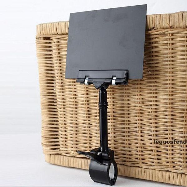 

pop merchandise blackboard plastic sign paper card chalkboard display price label promotion clips holders in retail shop za5778