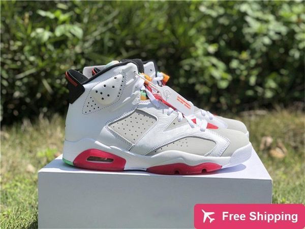 

аутентичные air high 6 hare баскетбол обувь мужчины женщины нейтральное серый белый черный красный правда кроссовки кроссовки спорт ct8529