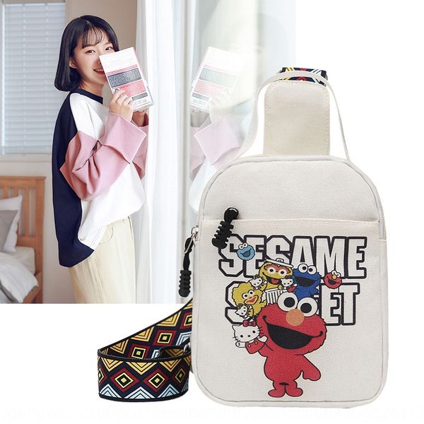 

creative canvas backpack and personalized canvas chest mini cross portable backpack clear artistic cute chest bag women's bag