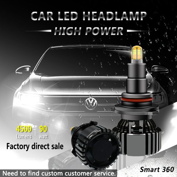 

6-facet light h1 h39006 9012 880 car led headlight 50/90w car led headlight