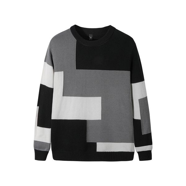 

o шеи свитер мужская одежда негабаритные прицепные homme хлопок пуловер мужчины 2020 новый свитер с длинным рукавом зимней одежды casual хак, White;black