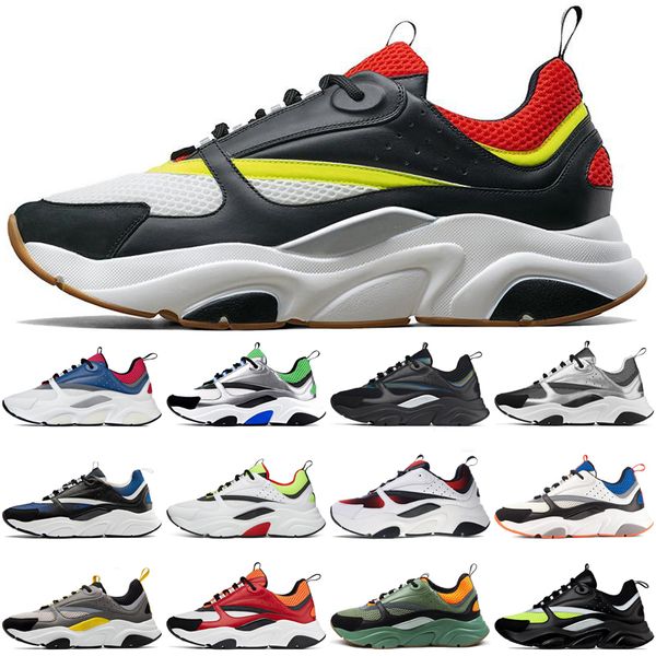 

2020 new b22 men's canvas and calfskin trainers luxury designer running casual shoes fashion french black red women sneakers