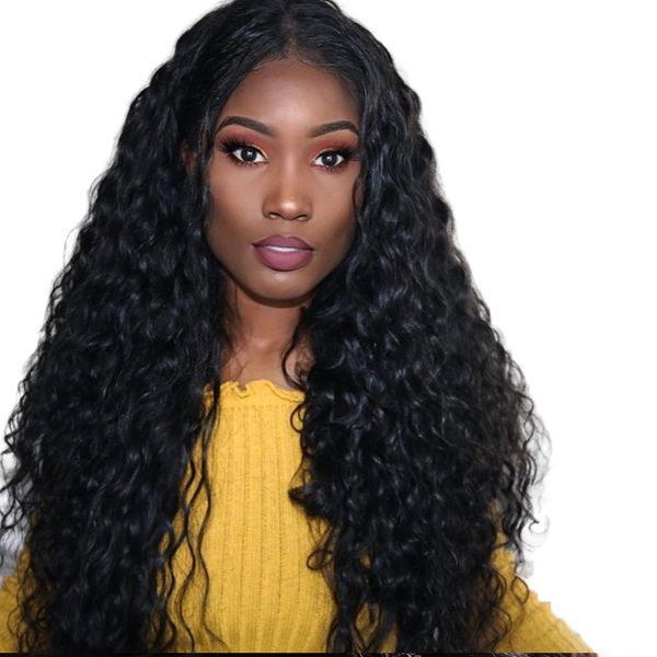 

brazilian hair deep wave bundles with closure 8-26 inch natural color 100% human hair extension non-remy, Black