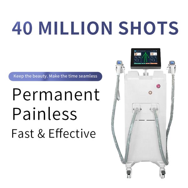 

hy105 double laser handle diode laser hair removal machine, Black