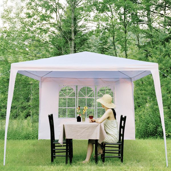 

2020 white wedding tents outdoor family party tent camping portable tent beach entertainment shade pergola car sunshade tents us stock