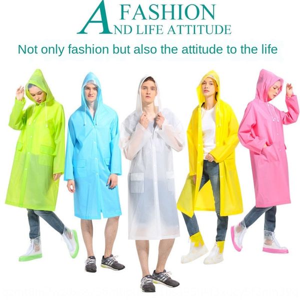 

wf2sr long outdoor scrub long-term frosting travel fashion men and women light eva transparent raincoat brim translucent frosted, Red;brown