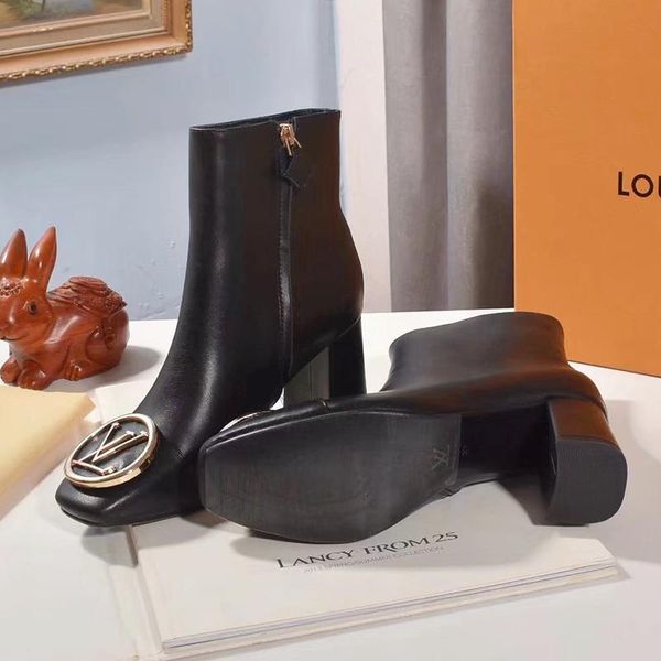 

2020 luxury design women fashion shoes leather madeleine ankle boot zipper style luxury bottes femmes snow winter leather big size lady