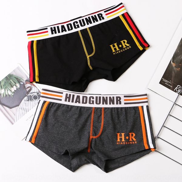 

trendy men's underwear men's under boxer pants sports personality fashion breathable cotton large size new boxer pants, Black;white