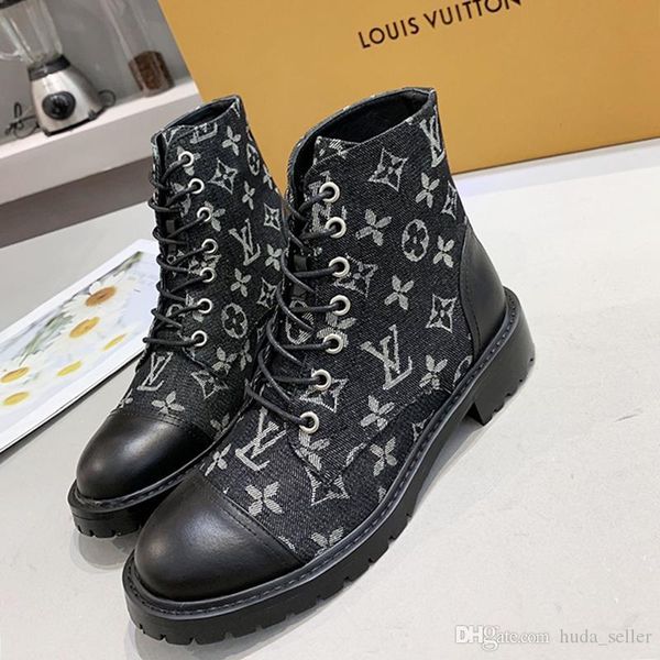 

new arrival womens boots scarpe da donna di lusso vintage fashion outdoor walking shoes lace -up women low heel ankle boot