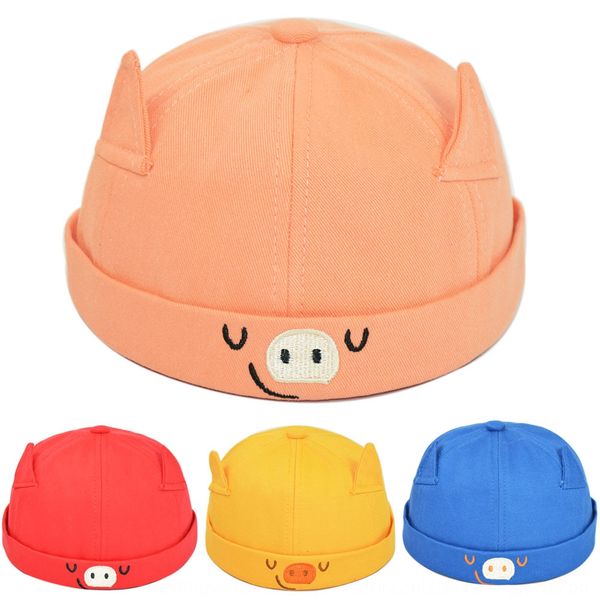 

children's cap baby cap season new cute little pig young man hat outdoor boys and girls sunshade baby hat, Blue;gray