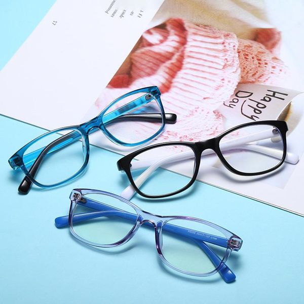 

anti blue ray glasses computer glasses for kids child girls boys rectangle eyeglasses frame eye protection blue light blocking, White;black
