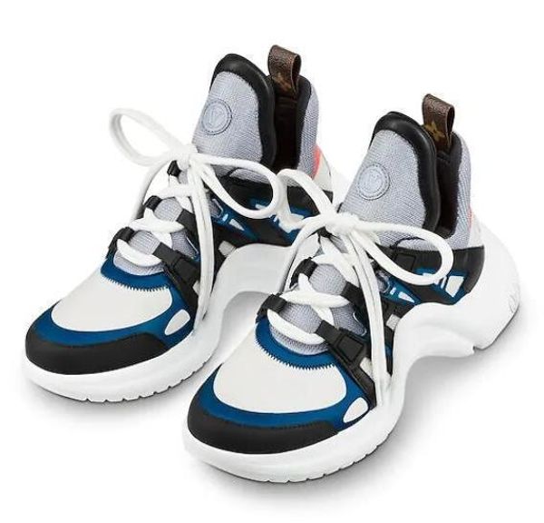 

2019 men women letter couples shoes mesh cowhide fashion blue casual sports shoes archlight sneaker 35-46 with box, Black