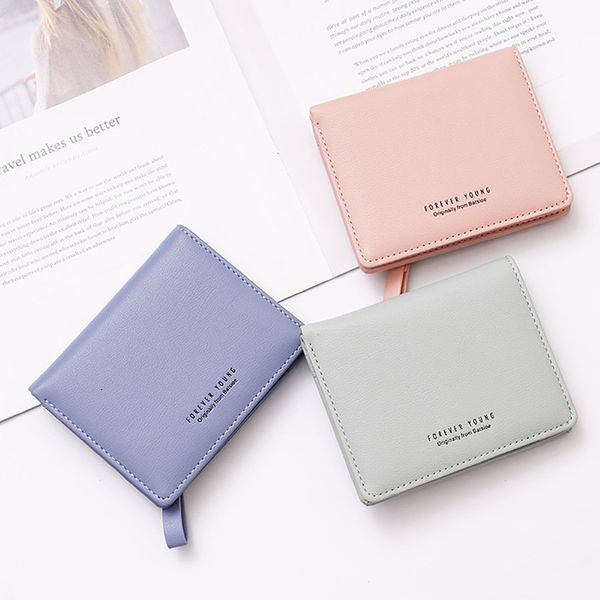 

new fashion women tassel short wallet women cute short wallet student bag simple multi-card seat buckle coin purse mar25, Red;black