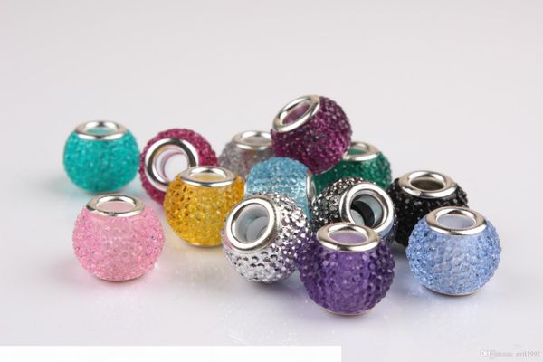 

s 10pcs resin cute alloy beads charms for pandora style bracelets diy jewelry european women girls gifts b0011, Black