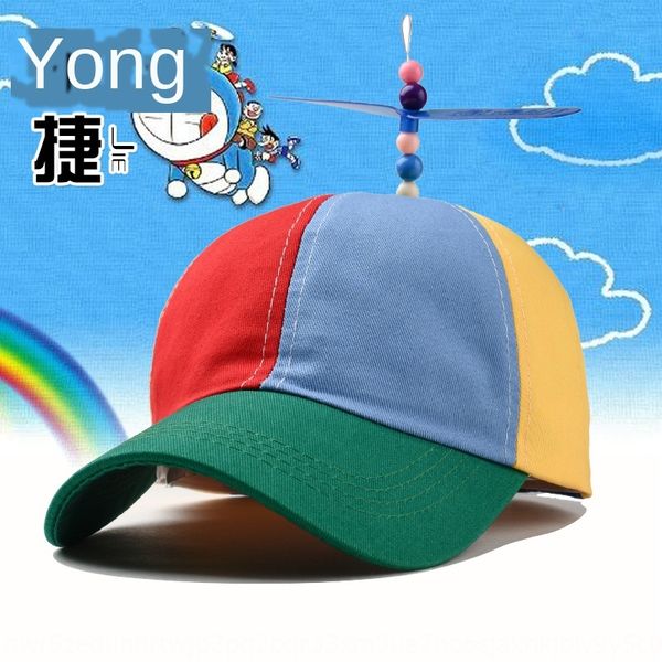 

qj25s yjb-a760 baseball cap outdoor sports cartoon doraemon flying bamboo dragonfly baseball cap parent-child outdoor sports duck tongue for, Blue;gray