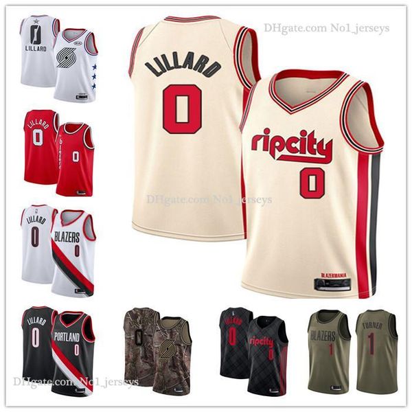 

custom men's trail blazers 0 damian lillard 1 damian lillard white throwback basketball edition nba jerseys, Black
