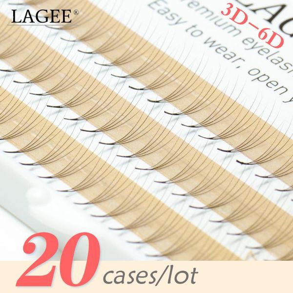 

lagee 20 cases russian volume eyelash extensions premade fans false lashes eyelash bundles bulk make up tool