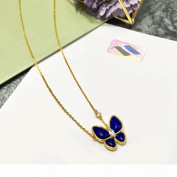

k fashion lady jewelry sets brass lapis lazuli diamond between two butterfly 18k gold necklaces bracelets earrings rings s, Black