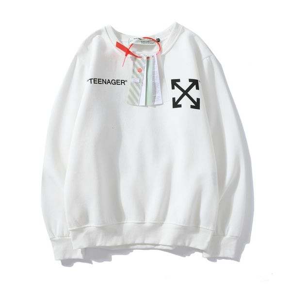 

autumn owt-shirt cartoon arrow printing off couple loose white national fashion sweater, Black