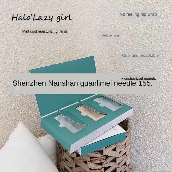 

mint cool and moisturizing pants graphene plant underwear plaid seamless women's breifs boxed underwear summer halo, Black;white