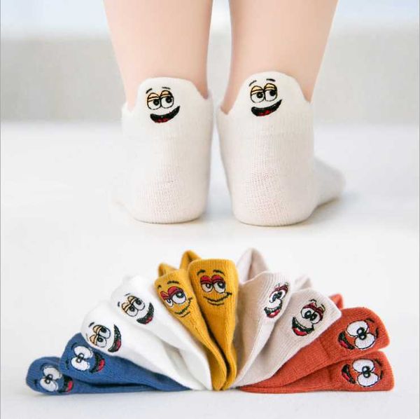 

5pairs/bag cartoon big eyes multicolor mesh cotton summer spring autumu kids socks baby girls breathable socks for 1-12t, Pink;yellow