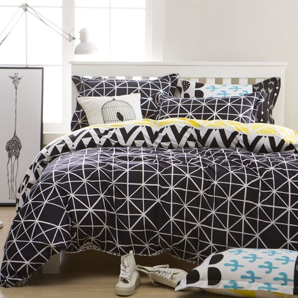 

mylb dream ns nordic wave point home bedding set for duvet cover pillowcase warm soft home bedroom living room cover