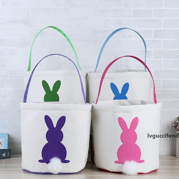 

easter bunny baskets diy burlap rabbit ears bags put eggs storage bunny jute bags rabbit ears linen basket