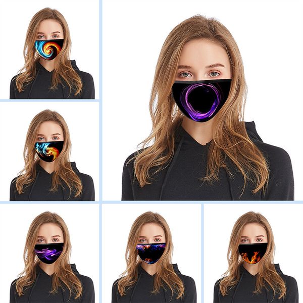 

новое пламя 3d цифровой ситец маска для лица пыленепроницаемые и смог отпечатанных промытого хлопка марлевых защитных маски dropshipping m34