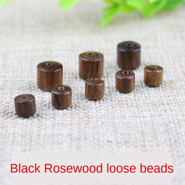 

solid diy buddha wood scattered black rosewood round separated diy bracelet necklace 108 buddha beads accessory material barrel beads, Silver