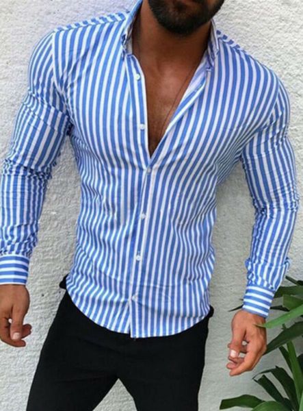 

рубашка slim fit с длинным рукавом осень мужская мода повседневная блуза европейский стандарт падение мужчины топы мужчины streetwear плюс р, White;black