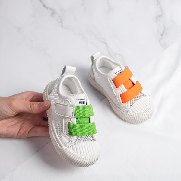 

2020 male and female children's mesh breathable leisure sports mesh baby white shoes 0-3 years old soft toddler shoes, Black