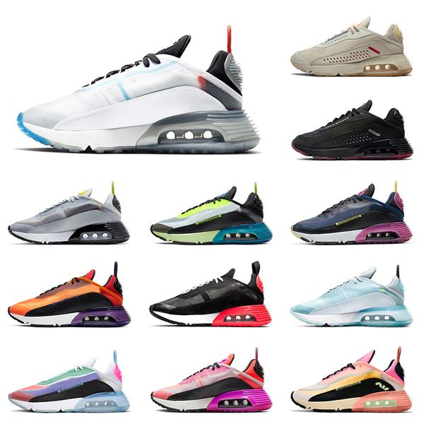 

fashion 2090 2090s trainers cushion running shoes pure platinum praia grande white black duck camo off mens women designer sport shoes, White;red