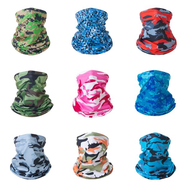 

camouflage cycling mask outdoor sports face mask breathable sunscreen biker ski bicycle running face shields scarf#920, Black