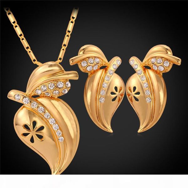 

rhinestone vivid peach pendant necklace stud earrings for women 18k real gold plated cute fashion jewelry set, Silver
