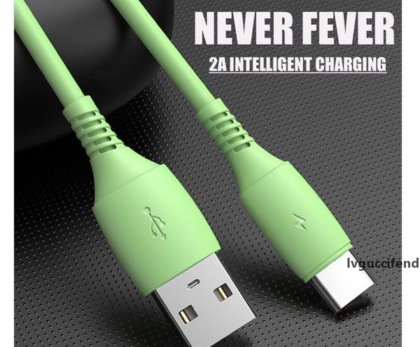 

liquid silicone cable micro usb cable type c cable 2.1a fast charging for android mobilephone usb charger syne data for smartphone