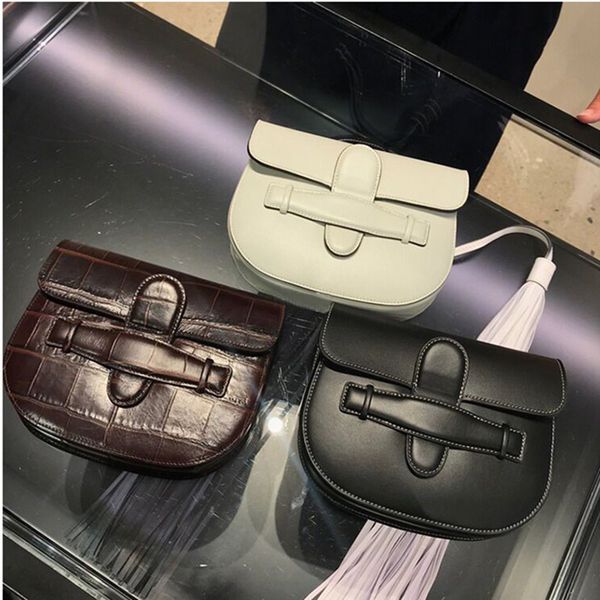 

saddle bags for women horse hoof bag crocodile pattern waist bag leather women's crossbody small square