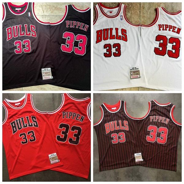 

men chicago bulls 23 michael j0rdan 33 pippen mitchell & ness white 1997/98 hardwoods classics authentic player jersey 05, Black;red