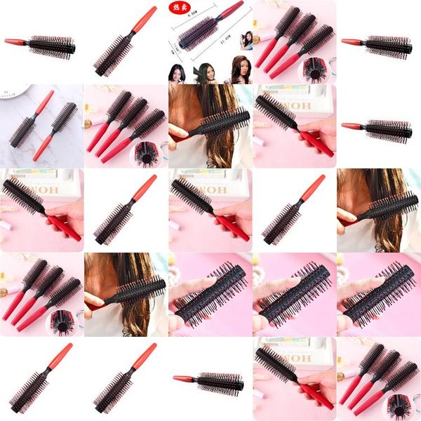 

1pc roll brush round hair comb wavy curly styling care curling beauty salon tool 1pc roll lipper tidra, Silver