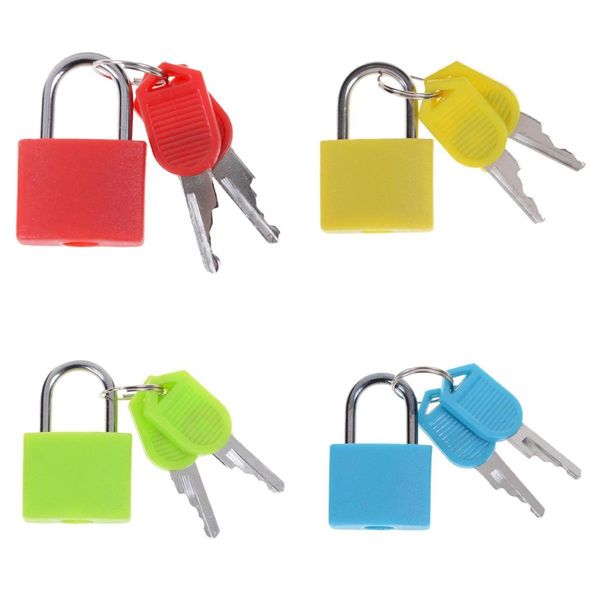 

4pcs mini steel padlock suitcase daily travel padlock with 2 key