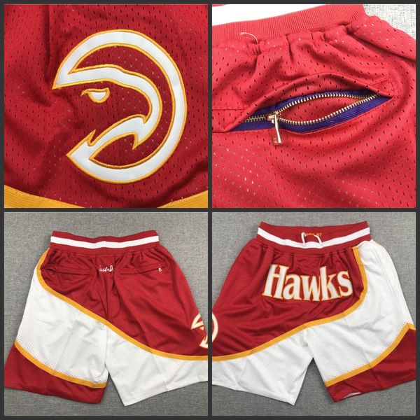 

atlanta hawks 1997-98 just don hardwood nba men basketball shorts, Black