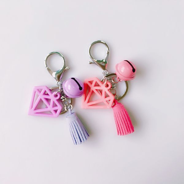 

designer keyring 6 colors rhinestone tassel bell keychain cute lovely car key ring girls women bag wallet key chains ing, Silver