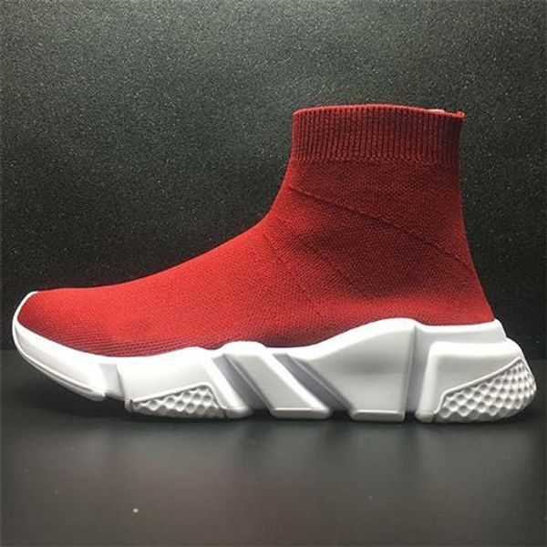 

2019 new paris speed trainers knit sock shoe hococal original luxury designer mens womens sneakers high casual shoes, Black