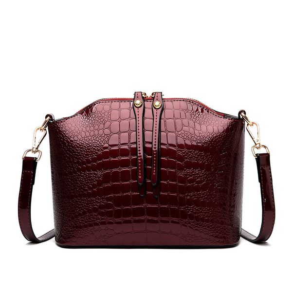 

высокое качество для женщин лакированной кожи сумки аллигатор плеча crossbody сумки мода shell женщины посланника сумки