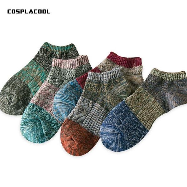 

cosplacool]new arrival thick line sokken national style spell color socks men men cotton socks calcetines hombre, Black