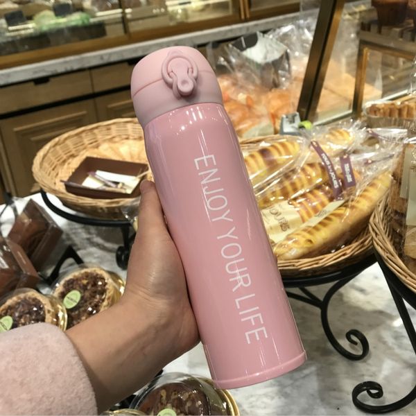

simple korean style hipster thermos water water artistic female student couple stainless steel cup portable creative fashion cup