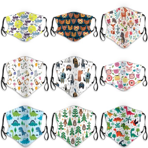 

100pcs outdoor washable reuse face mask protection printing mouth mask dust proof soft face mouth mask breathable care reusable#841