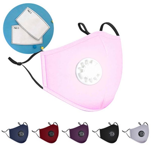 

in stock fast ship and face masks with breathing valve 3-layer designer printed mask dustproof earloop masks 0105 #756#459#888, Black